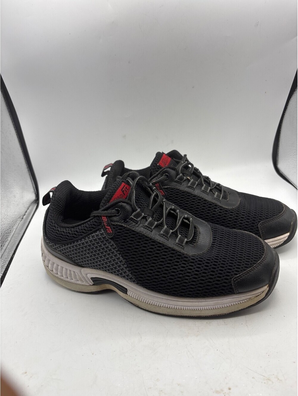Orthofeet Edgewater Shoes Men's 11 Black White Comfort Walking Sneakers